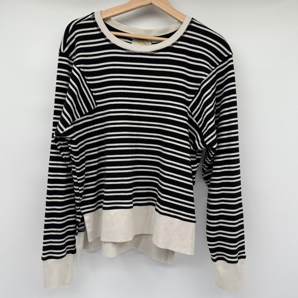 Maeve Tops - Maeve by Anthropologie Women Pull Over Striped Top Large Crew Neck Casual Basic